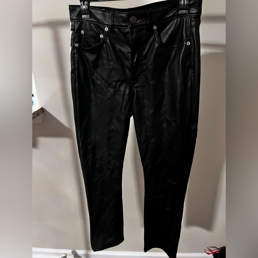 Gap Vintage slim high rise vegan leather sz 27